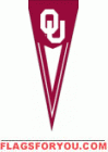 Oklahoma Sooners Yard Pennant 34" x 14"