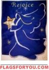 Applique Rejoice Angel Garden Flag