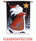 Santa and Star Garden Flag