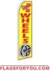 Deels on Wheels Feather Flag 2.5' x 11.5'
