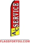 AC Service (Sideways, Black Sleeve) Feather Flag 2.5' x 11.5'