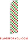 Checkered (Mexico) Feather Flag 2.5' x 11.5'