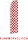Checkered (Red & White) Feather Flag 2.5' x 11.5'