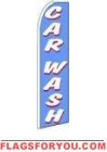 Car Wash (Blue & White) Feather Flag 2.5' x 11.5'