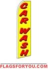 Car Wash (Yellow & Red) Feather Flag 2.5' x 11.5'