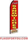 Fresh Sandwiches Feather Flag 2.5' x 11.5'