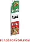 Fresh Hot Pizza (V2) Feather Flag 2.5' x 11.5'