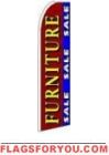 Furniture Sale Sale Sale (Sideways) Feather Flag 2.5' x 11.5'