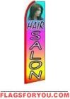 Hair Salon (Rainbow) Feather Flag 2.5' x 11.5'