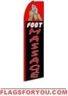 Foot Massage Feather Flag 2.5' x 11.5'