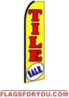 Tile Sale (Yellow, Black Sleeve) Feather Flag 2.5' x 11.5'