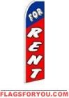 For Rent Wind Feather Flag 2.5' x 11.5'