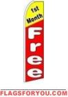 1st Month Free Wind Feather Flag 2.5' x 11.5'