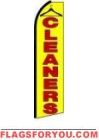 Cleaners (Black Sleeve) Feather Flag 2.5' x 11.5'