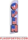 Open (USA) Feather Flag 2.5' x 11.5'