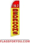 1&2 Bedrooms Wind Feather Flag 2.5' x 11.5'