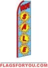 Hot Sale (Red Sleeve) Feather Flag 2.5' x 11.5'