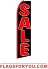 Sale (Black & Red) Feather Flag 2.5' x 11.5'