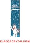 2' x 6' Snowman/Happy Holidays Seasonal Tall Flag