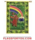 St. Patrick's Puppy House Flag