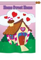 Home Sweet Home Appliqu� House Flag