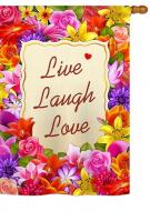 Live, Laugh, Love House Flag