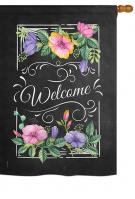 Blooming Welcome House Flag