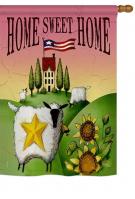 Sheep Home Sweet Home House Flag