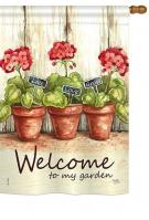 Welcome To My Garden House Flag