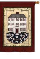 Patriotic White House House Flag