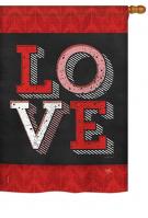 Red Love House Flag