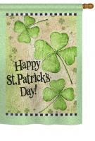 St. Patrick\'s Day Clover House Flag