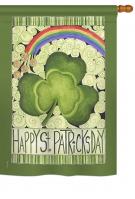 Happy St. Patricks Day House Flag