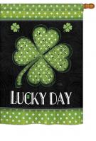 Lucky Day Clover House Flag