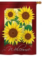 Welcome Sunflowers House Flag