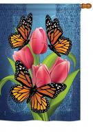 Monarch Butterflies House Flag