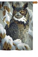 Great Horned Owl House Flag