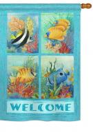 Tropical Fish Collage Garden Flag