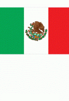 Mexico Screen Print Hand Held Flag