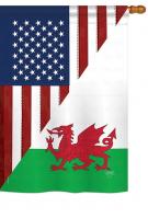 US Wales Frienship House Flag