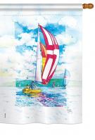 Sailboats House Flag