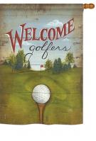 Welcome Golfers House Flag