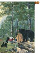 Bears Campsite House Flag