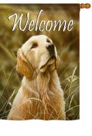 Yellow Lab House Flag