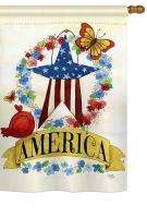 America Banner Star House Flag