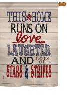 This Home Star and Stripes House Flag