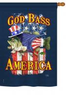 God Bass America House Flag