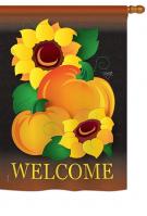 Welcome Pumpkin House Flag