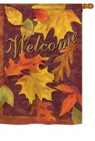 Fall Leaves House Flag