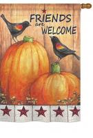 Friends Welcome Crows Garden Flag